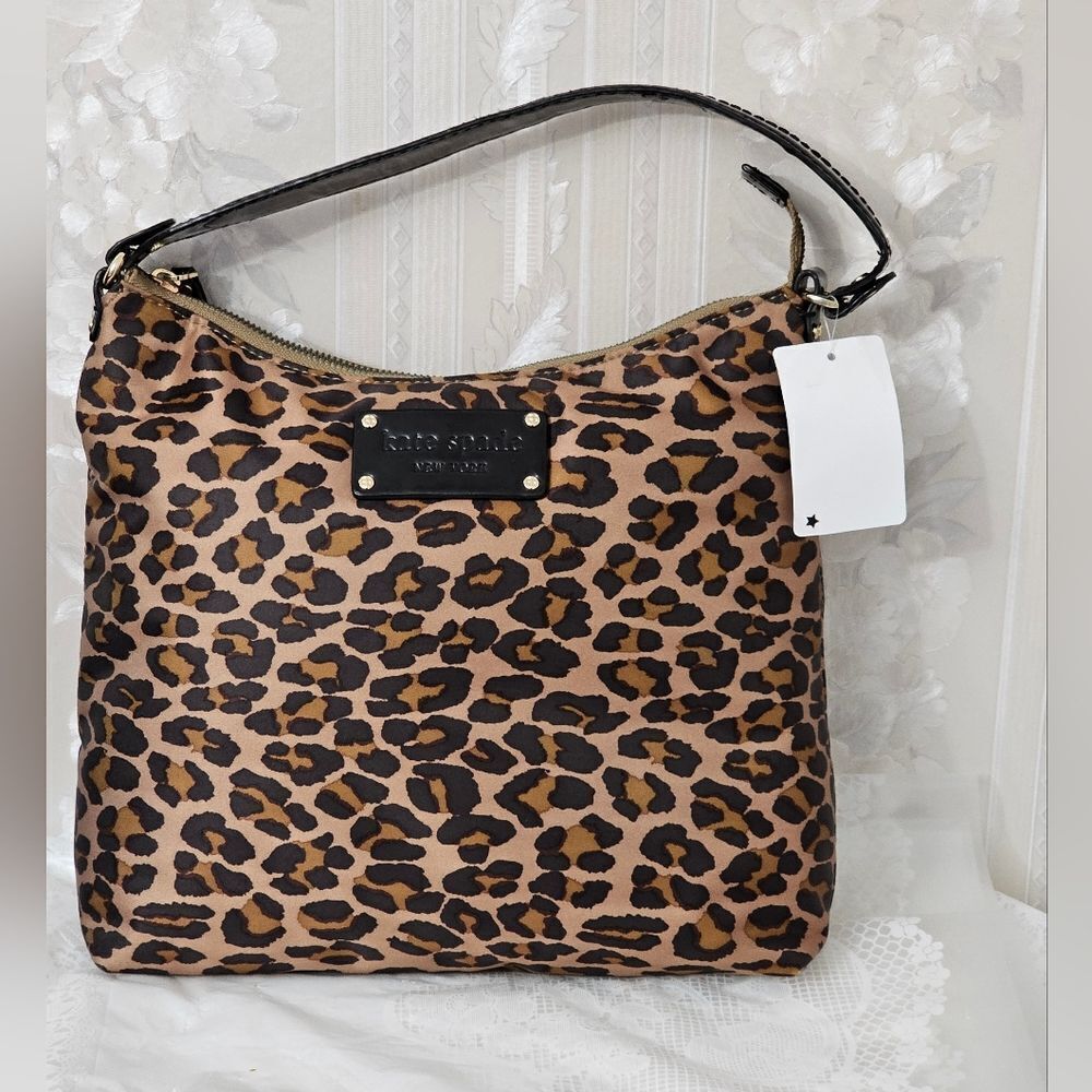 kate spade Leopard Print Shoulder Bag - Brown & Black